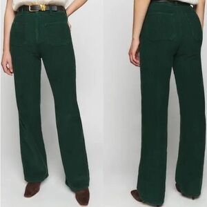 Reformation Alyssa High Rise Wide Leg Corduroy Pants
